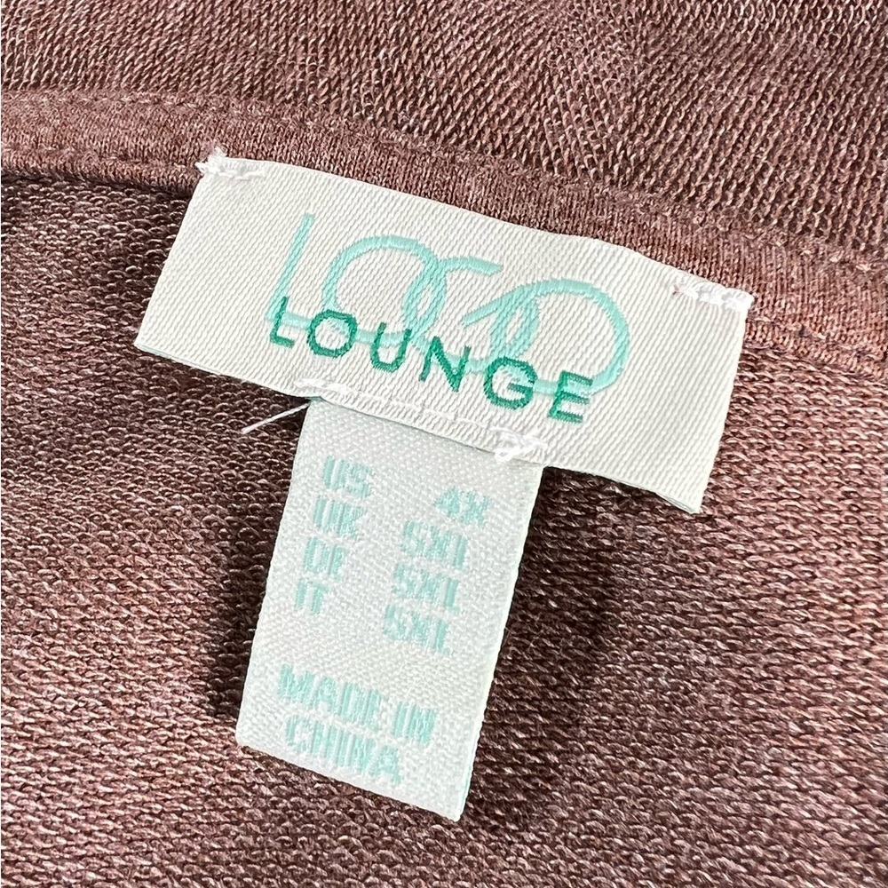 Logo Lounge Lori Goldstein Size 4X Gemma Cardigan brown sheer chiffon hem Plus - Picture 5 of 7